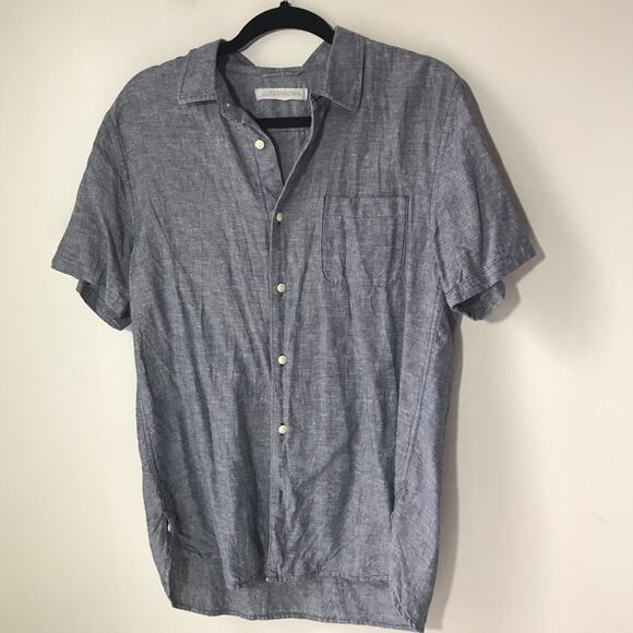 Outerknown M short sleeve button down hemp shirt sustainable lightweight - Picture 1 of 9